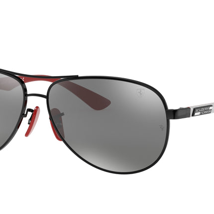 Ray-Ban SCUDERIA FERRARI COLLECTION RB8313M Pilot Sunglasses  F0096G-Black 61-140-13 - Color Map Black