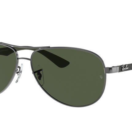 Ray-Ban CARBON FIBRE RB8313 Pilot Sunglasses  004/N5-Gunmetal 61-140-13 - Color Map Grey