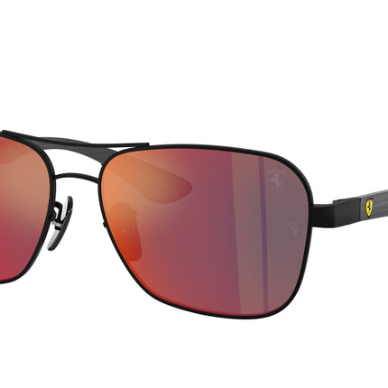 Ray-Ban RB8336M Square Sunglasses  F1186P-Matte Black 58-140-15 - Color Map Black