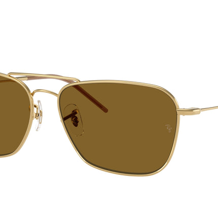 Ray-Ban CARAVAN REVERSE RBR0102S Square Sunglasses  001/83-Arista Gold 61-145-15 - Color Map Gold
