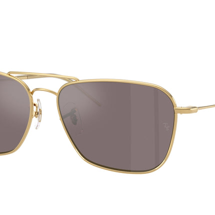 Ray-Ban CARAVAN REVERSE RBR0102S Square Sunglasses  001/LB-Arista Gold 61-145-15 - Color Map Gold