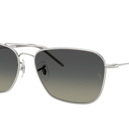 Ray-Ban CARAVAN REVERSE RBR0102S Square Sunglasses  003/11-Silver 61-145-15 - Color Map Silver