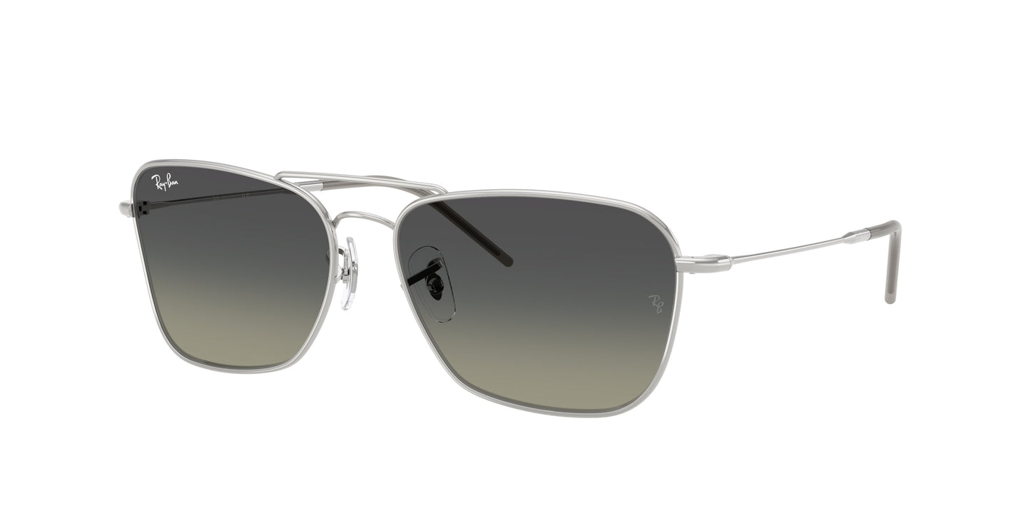 Ray-Ban CARAVAN REVERSE RBR0102S Square Sunglasses  003/11-Silver 61-145-15 - Color Map Silver