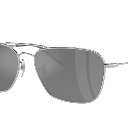 Ray-Ban CARAVAN REVERSE RBR0102S Square Sunglasses  003/GS-Silver 58-140-15 - Color Map Silver