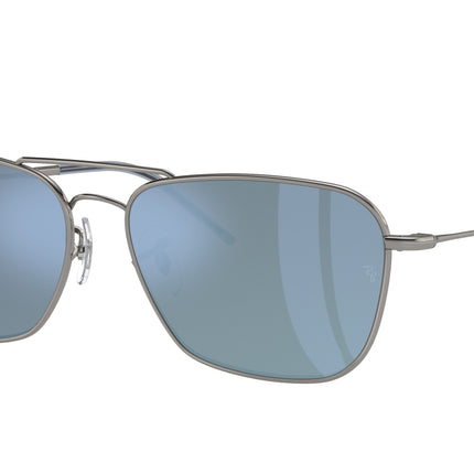 Ray-Ban CARAVAN REVERSE RBR0102S Square Sunglasses  004/GA-Gunmetal 61-145-15 - Color Map Grey