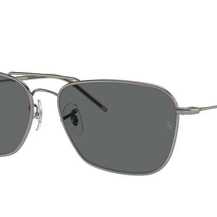 Ray-Ban CARAVAN REVERSE RBR0102S Square Sunglasses  004/GR-Gunmetal 61-145-15 - Color Map Grey