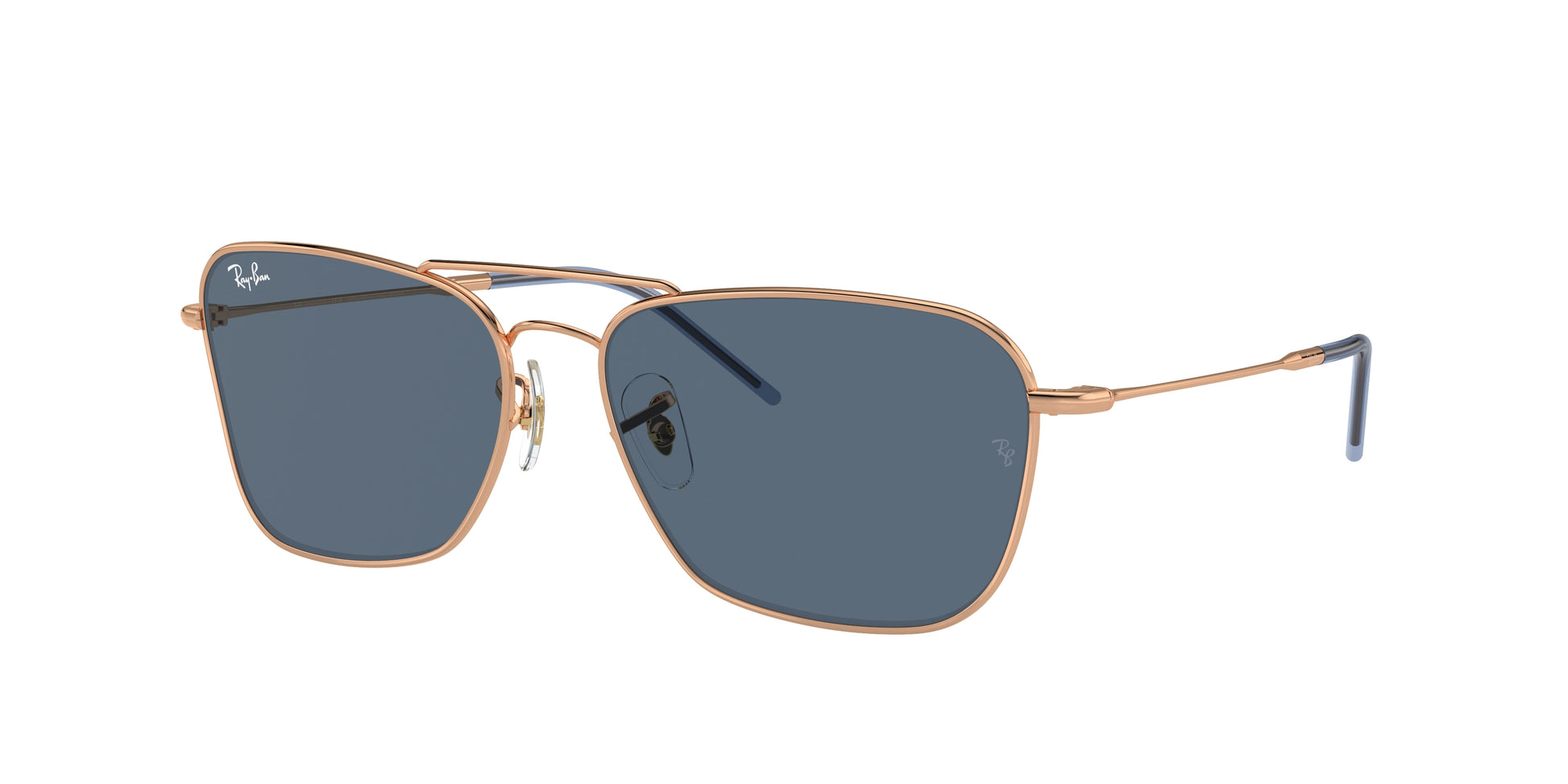Ray-Ban CARAVAN REVERSE RBR0102S Square Sunglasses  92023A-Rose Gold 58-140-15 - Color Map Gold