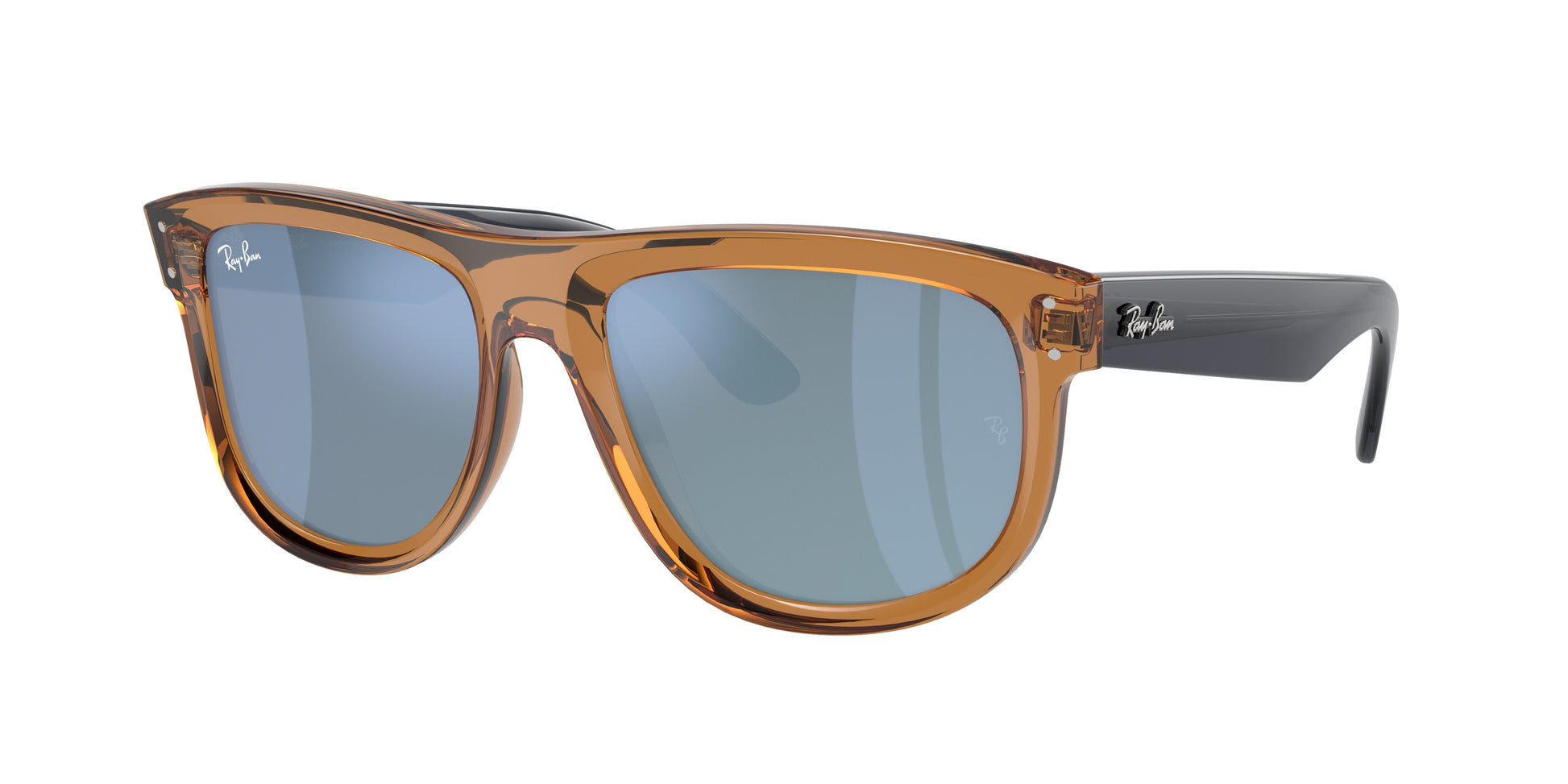 Ray-Ban BOYFRIEND REVERSE RBR0501S Square Sunglasses  6711GA-Transparent Camel Brown 56-145-18 - Color Map Brown