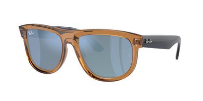 Ray-Ban BOYFRIEND REVERSE RBR0501S Square Sunglasses  6711GA-Transparent Camel Brown 56-145-18 - Color Map Brown