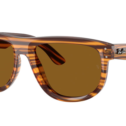 Ray-Ban BOYFRIEND REVERSE RBR0501S Square Sunglasses  679183-Striped Havana 56-145-18 - Color Map Brown