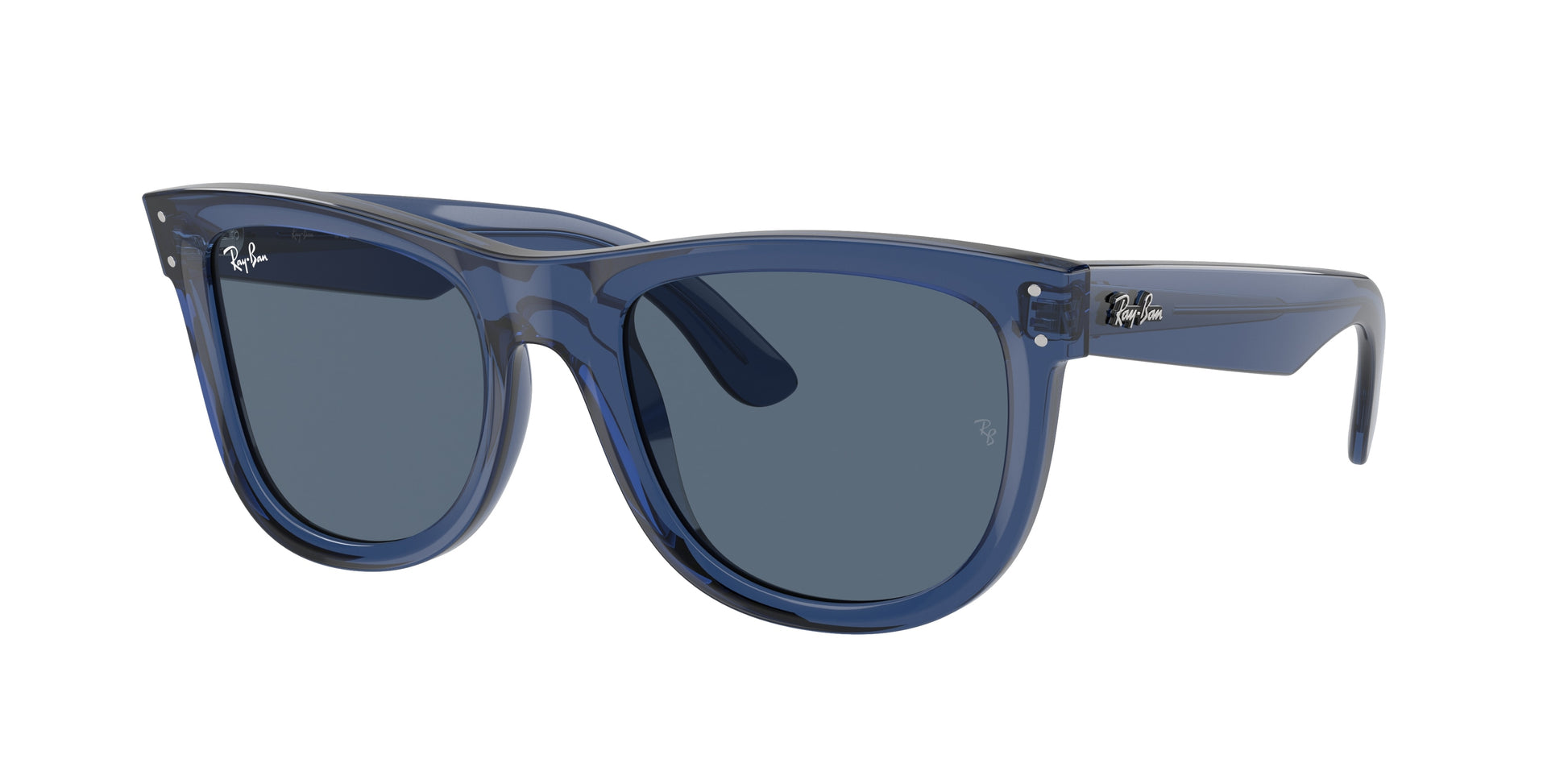 Ray-Ban WAYFARER REVERSE RBR0502S Square Sunglasses  67083A-Transparent Navy Blue 53-145-20 - Color Map Blue