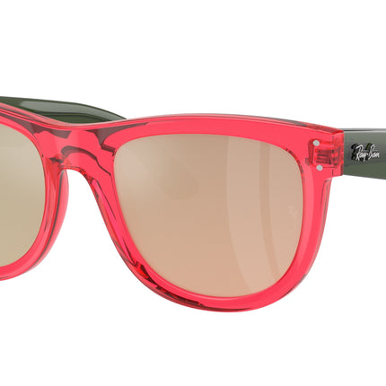 Ray-Ban WAYFARER REVERSE RBR0502S Square Sunglasses  67132O-Transparent Red 53-145-20 - Color Map Red