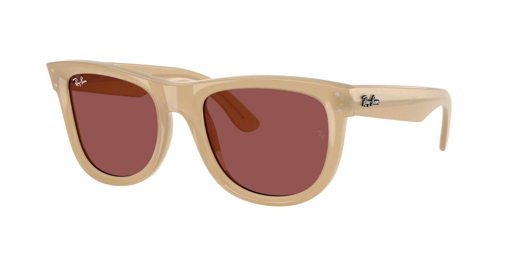 Ray-Ban WAYFARER REVERSE RBR0502S Square Sunglasses  678069-Opal Beige & Honey 53-145-20 - Color Map Beige