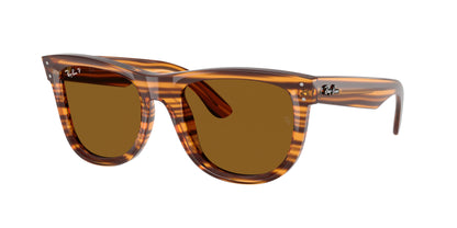 Ray-Ban WAYFARER REVERSE RBR0502S Square Sunglasses  679183-Striped Havana 53-145-20 - Color Map Brown