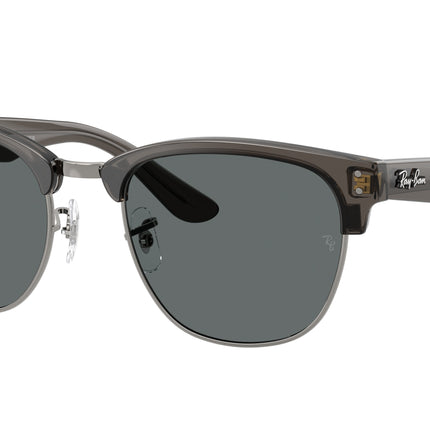 Ray-Ban CLUBMASTER REVERSE RBR0504S Square Sunglasses  670781-Transparent Dark Grey On Gunmetal 54-145-21 - Color Map Grey
