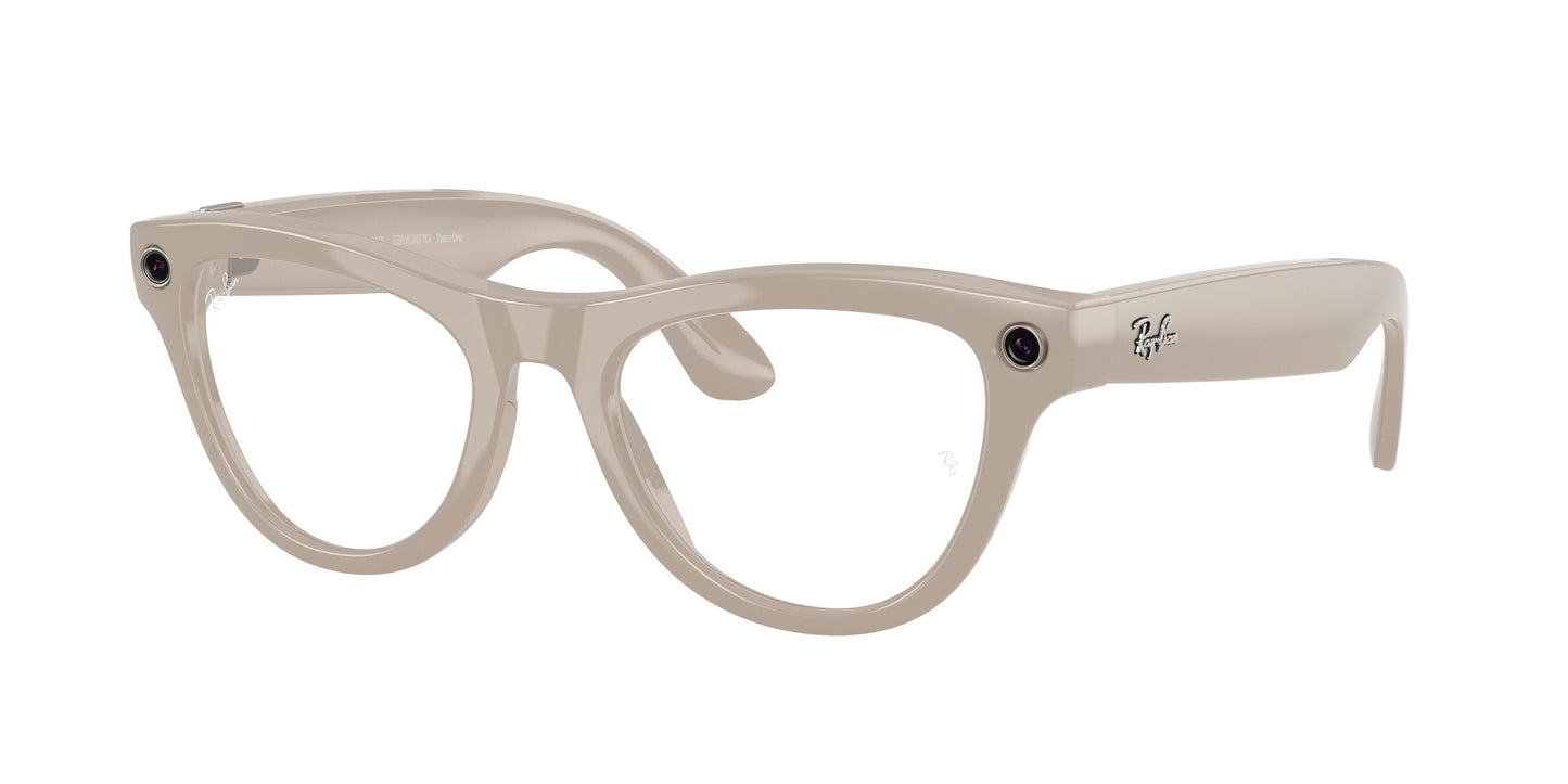 Ray-Ban Stories SKYLER RW4010 Cat Eye Eyeglasses  6700MF-Chalky Gray 52-150-20 - Color Map Grey