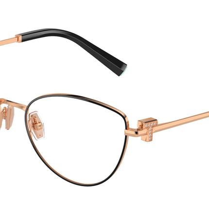 Tiffany TF1159B Cat Eye Eyeglasses  6162-Black On Rose Gold 56-140-17 - Color Map Black