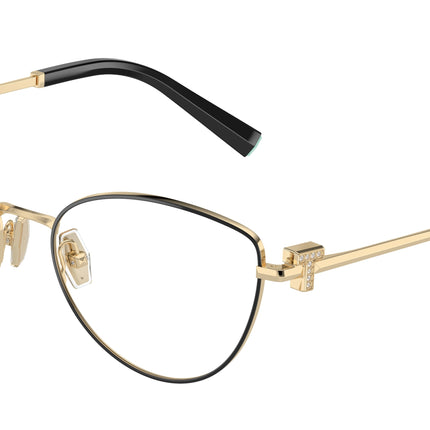 Tiffany TF1159B Cat Eye Eyeglasses  6164-Black On Pale Gold 56-140-17 - Color Map Black