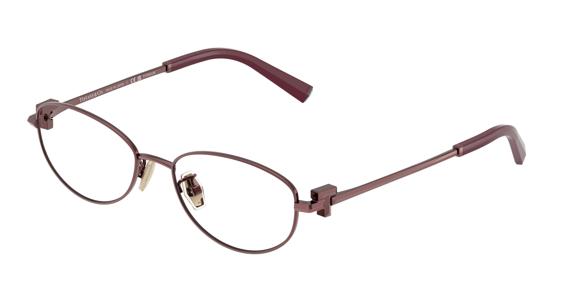 Tiffany TF1162TD Oval Eyeglasses  6015-Burgundy 52-140-17 - Color Map Violet