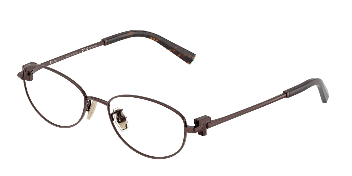 Tiffany TF1162TD Oval Eyeglasses  6046-Brown 52-140-17 - Color Map Brown