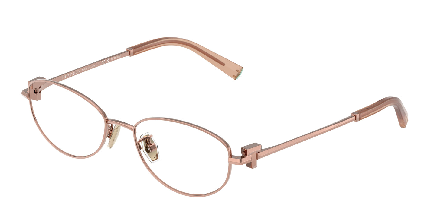 Tiffany TF1162TD Oval Eyeglasses  6168-Rose Gold 52-140-17 - Color Map Gold