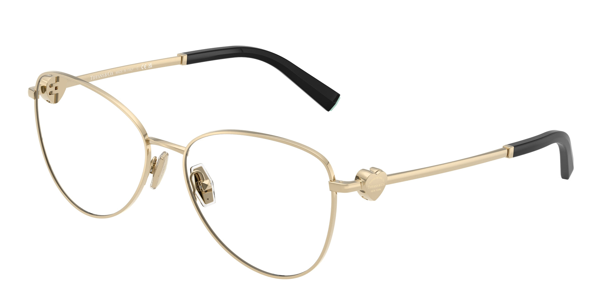 Tiffany TF1163B Pilot Eyeglasses  6021-Pale Gold 56-140-16 - Color Map Gold