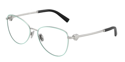 Tiffany TF1163B Pilot Eyeglasses  6151-Tiffany Blue On Silver 56-140-16 - Color Map Blue