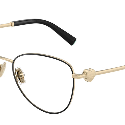 Tiffany TF1163B Pilot Eyeglasses  6164-Black On Pale Gold 56-140-16 - Color Map Black