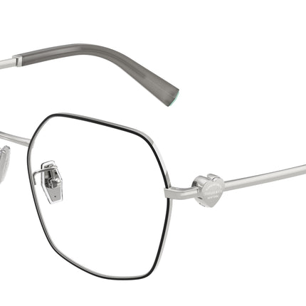 Tiffany TF1165BD Irregular Eyeglasses  6145-Black On Silver 54-145-17 - Color Map Black