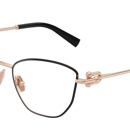 Tiffany TF1166 Cat Eye Eyeglasses  6162-Black On Rose Gold 57-140-16 - Color Map Black