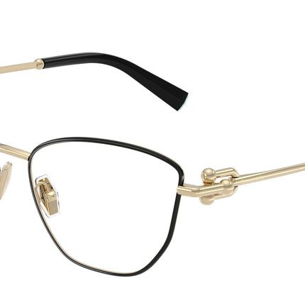 Tiffany TF1166 Cat Eye Eyeglasses  6164-Black On Pale Gold 57-140-16 - Color Map Black