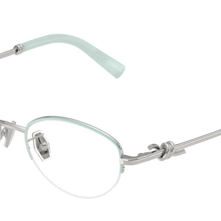 Tiffany TF1171D Oval Eyeglasses  6151-Tiffany Blue On Silver 51-140-17 - Color Map Blue