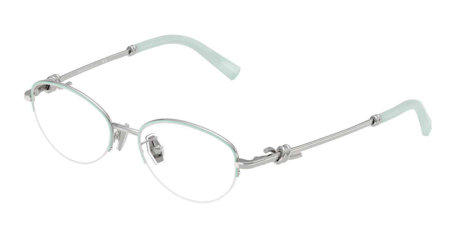 Tiffany TF1171D Oval Eyeglasses  6151-Tiffany Blue On Silver 51-140-17 - Color Map Blue