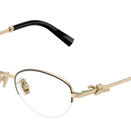 Tiffany TF1171D Oval Eyeglasses  6164-Black On Pale Gold 51-140-17 - Color Map Black
