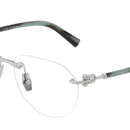 Tiffany TF1173K Pilot Eyeglasses  6213-Silver Gold Plated 57-140-15 - Color Map Silver
