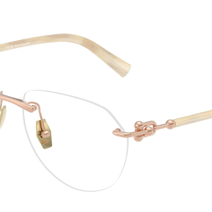 Tiffany TF1173K Pilot Eyeglasses  6214-Rose Gold Plated 57-140-15 - Color Map Gold