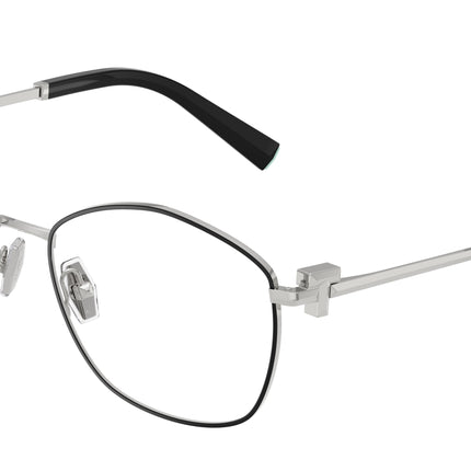 Tiffany TF1174 Irregular Eyeglasses  6145-Black On Silver 55-140-16 - Color Map Black