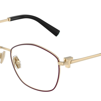 Tiffany TF1174 Irregular Eyeglasses  6180-Burgundy On Pale Gold 55-140-16 - Color Map Violet