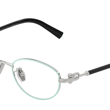 Tiffany TF1176D Oval Eyeglasses  6151-Tiffany Blue On Silver 51-140-18 - Color Map Blue