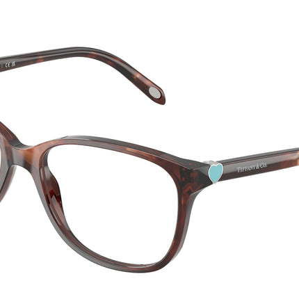 Tiffany TF2097 Square Eyeglasses  8421-Spotted Brown Havana 54-135-16 - Color Map Brown