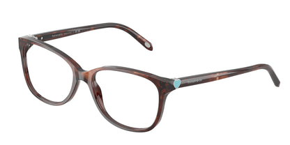 Tiffany TF2097 Square Eyeglasses  8421-Spotted Brown Havana 54-135-16 - Color Map Brown