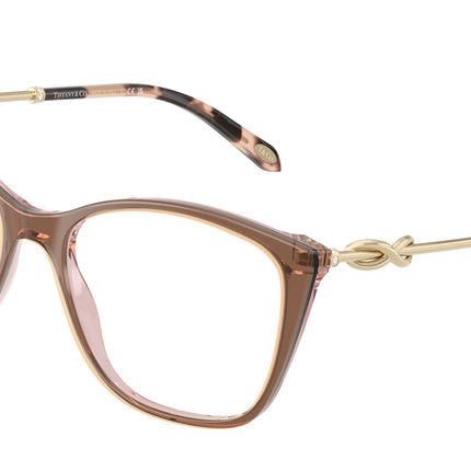 Tiffany TF2160B Square Eyeglasses  8255-Brown On Pink Grey 54-140-17 - Color Map Brown