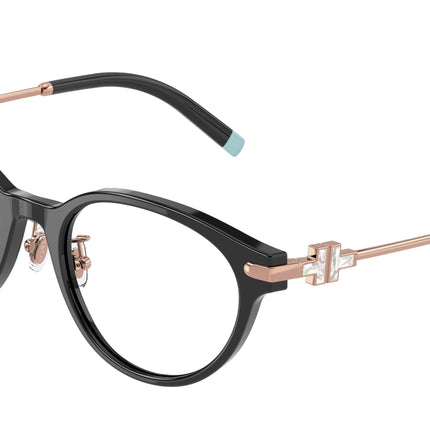 Tiffany TF2218D Oval Eyeglasses  8001-Black 50-140-18 - Color Map Black