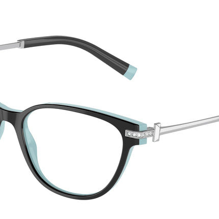 Tiffany TF2223B Cat Eye Eyeglasses  8055-Black On Tiffany Blue 52-140-16 - Color Map Black