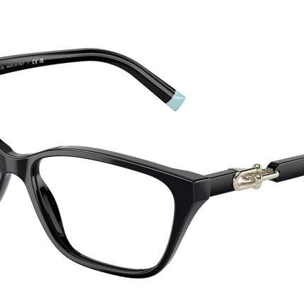 Tiffany TF2229 Rectangle Eyeglasses  8001-Black 55-140-15 - Color Map Black