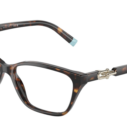 Tiffany TF2229 Rectangle Eyeglasses  8015-Havana 55-140-15 - Color Map Tortoise