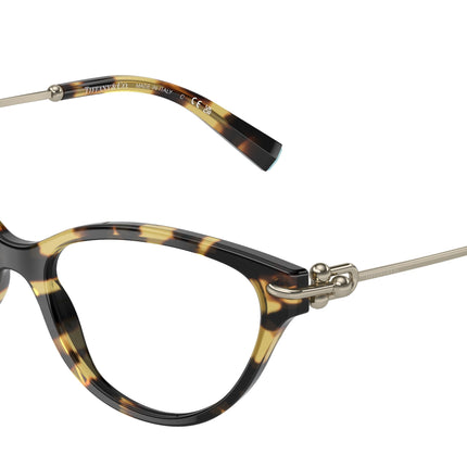 Tiffany TF2231 Cat Eye Eyeglasses  8064-Yellow Havana 54-140-16 - Color Map Tortoise