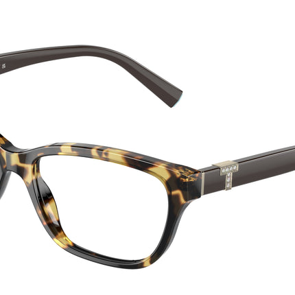Tiffany TF2233B Pillow Eyeglasses  8064-Yellow Havana 54-140-16 - Color Map Tortoise