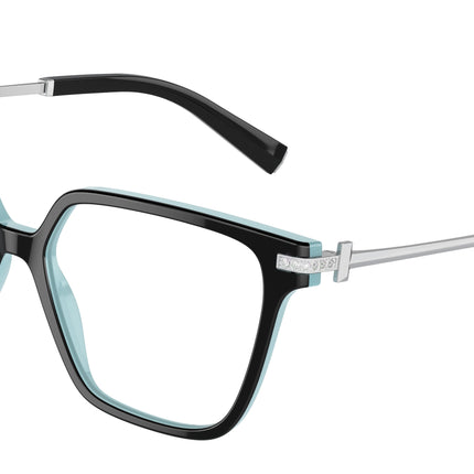 Tiffany TF2234B Square Eyeglasses  8055-Black On Tiffany Blue 54-140-15 - Color Map Black