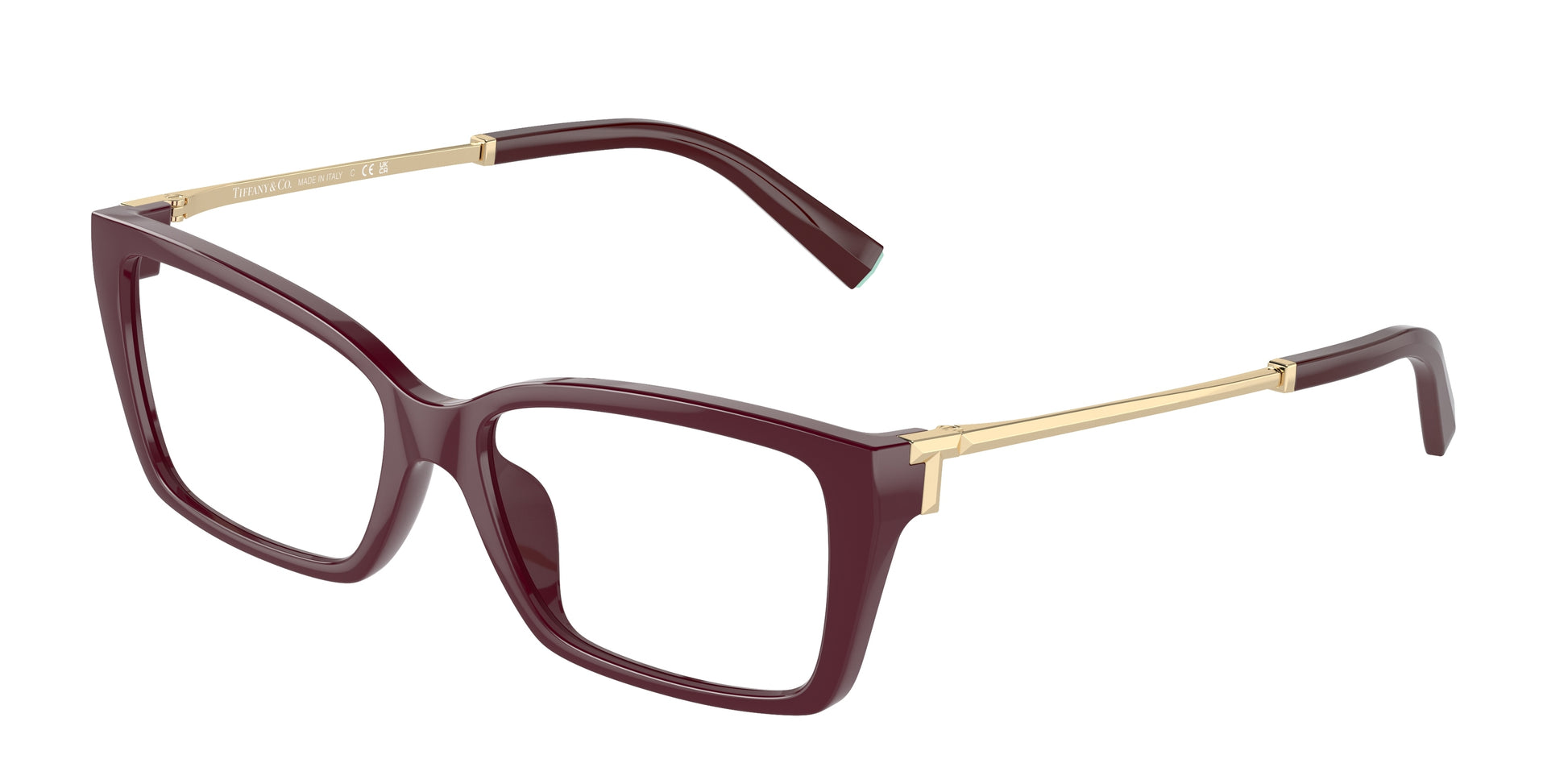 Tiffany TF2239U Rectangle Eyeglasses  8389-Burgundy 54-135-15 - Color Map Violet